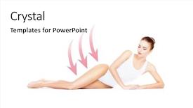  Presentation with nutrition - PPT layouts with cellulite and hair removal liposuction background and a  colored foreground