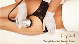  Presentation with area - Colorful PPT layouts enhanced with medical spa - cellulite treatment buttocks area indoor backdrop and a lemonade colored foreground