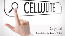  Presentation with search - Beautiful presentation theme featuring cellulite written in search bar on virtual screen backdrop and a white colored foreground