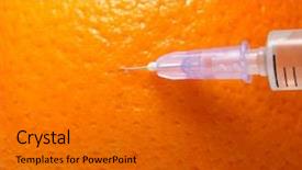 Presentation with orange fruit - Beautiful PPT layouts featuring cellulitis - injection in orange fruit backdrop and a  colored foreground