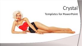  Presentation with sexy - Presentation design enhanced with cellulitis - young beautiful sexy tanned blonde background and a white colored foreground