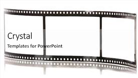  Presentation with film strip - PPT layouts enhanced with celluloid - blank film strip isolated background and a white colored foreground
