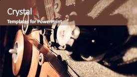  Presentation with film reels - Audience pleasing slide deck consisting of celluloid - elements of an old cinematic backdrop and a tawny brown colored foreground