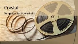  Presentation with film - Amazing presentation theme having celluloid - film vintage roll placed backdrop and a lemonade colored foreground