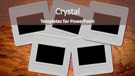  Presentation with old film - Cool new presentation theme with celluloid - old plastic slide film mount backdrop and a tawny brown colored foreground