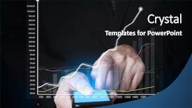  Presentation with mobile network - Presentation design featuring cellural network - touch screen mobile phone background and a black colored foreground