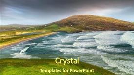  Presentation with weather - Colorful presentation enhanced with celtic - barley cove beach in stormy backdrop and a tawny brown colored foreground