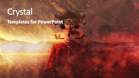  Presentation with celtic - PPT theme enhanced with celtic - gothic queen in red dress background and a tawny brown colored foreground