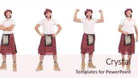  Presentation with celtic - PPT layouts featuring celtic - happy scotsman isolated on white background and a lemonade colored foreground