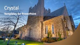  Presentation with holy night - Presentation enhanced with celtic cross - holy trinity abbey church background and a teal colored foreground