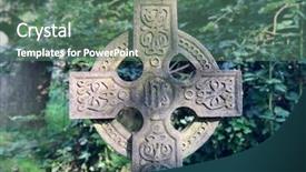  Presentation with celtic cross - PPT layouts enhanced with celtic cross headstone i m background and a ocean colored foreground