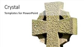  Presentation with celtic cross - Colorful slide deck enhanced with celtic cross isolated backdrop and a white colored foreground