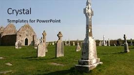  Presentation with celtic cross - Presentation having celtic crosses in ireland background and a  colored foreground