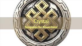  Presentation with celtic - Slides having celtic knot pendant background and a coral colored foreground