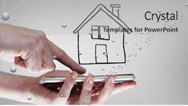  Presentation with digital transformation mobile first - Audience pleasing PPT layouts consisting of celular molecular - digital composite of hands using backdrop and a light gray colored foreground