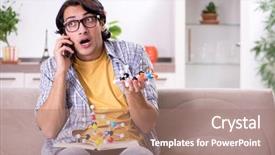  Presentation with test exam student - Audience pleasing PPT layouts consisting of celular molecular - young student physicist preparing backdrop and a  colored foreground