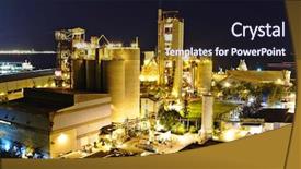  Presentation with cement - Theme featuring cement factory background and a wine colored foreground