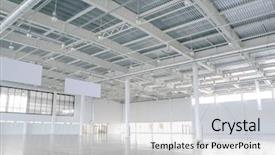  Presentation with cement industry - PPT theme enhanced with cement industry - new modern empty storehouse huge background and a light gray colored foreground