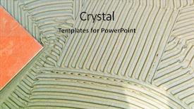  Presentation with tile - Slides consisting of cement industry - tile adhesive for attaching wall background and a light gray colored foreground