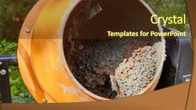  Presentation with concrete construction - Beautiful presentation featuring cement mortar for building backdrop and a wine colored foreground