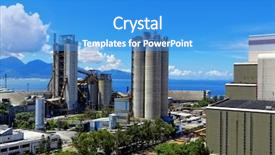  Presentation with hongkong - Audience pleasing PPT layouts consisting of cement plant at day backdrop and a teal colored foreground