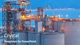  Presentation with cement factory - PPT layouts enhanced with cement plant close up background and a  colored foreground
