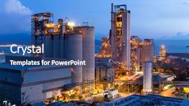  Presentation with cement - Audience pleasing PPT layouts consisting of cement plant backdrop and a ocean colored foreground