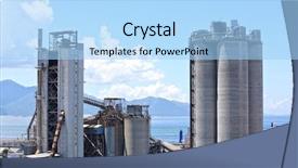 Presentation with cement factory - Theme enhanced with cement plant background and a  colored foreground