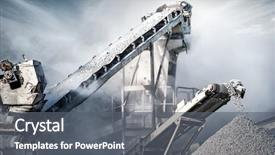  Presentation with cement factory - Audience pleasing PPT theme consisting of cement production factory on mining backdrop and a gray colored foreground