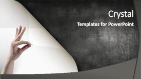  Presentation with cement - Colorful slide deck enhanced with cement sheets - close up of hand pulling backdrop and a dark gray colored foreground