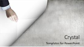  Presentation with cement - Colorful presentation theme enhanced with cement sheets - close up of hand pulling backdrop and a  colored foreground