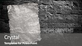  Presentation with poster on white wall above - Audience pleasing presentation theme consisting of cement sheets - poster on wall backdrop and a gray colored foreground