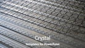 Presentation with sheet metal - Presentation design enhanced with cement sheets - reinforced concrete slab with sheet background and a gray colored foreground