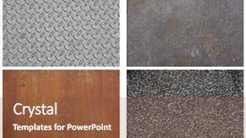  Presentation with diamond plate - PPT theme enhanced with cement sheets - texture series - set background and a tawny brown colored foreground
