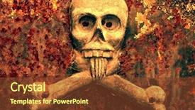  Presentation with cemetery - Presentation theme consisting of cemetary - skull and crossbones at la background and a tawny brown colored foreground
