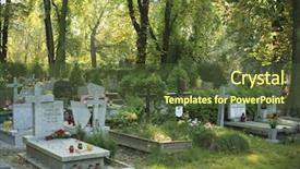  Presentation with cemetery - Colorful slides enhanced with cemetery backdrop and a tawny brown colored foreground