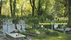  Presentation with cemetery - Presentation theme consisting of cemetery background and a tawny brown colored foreground