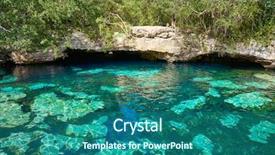  Presentation with groundwater - Cool new PPT theme with cenote in riviera maya backdrop and a ocean colored foreground