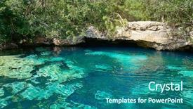  Presentation with groundwater - Amazing presentation theme having cenote in riviera maya backdrop and a ocean colored foreground