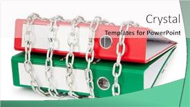  Presentation with censorship - Cool new PPT theme with metal supply chain steel - censorship concept with folders backdrop and a white colored foreground