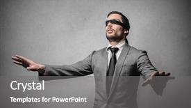  Presentation with blind - PPT theme featuring censure - blind-man's bluff background and a gray colored foreground
