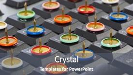  Presentation with keyboard - Beautiful slide set featuring censure - pins on computer keyboard backdrop and a gray colored foreground