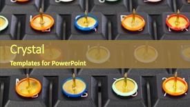  Presentation with keyboard - Presentation design with censure - pins on computer keyboard background and a tawny brown colored foreground