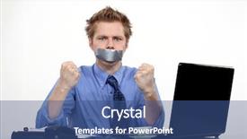  Presentation with band - Theme enhanced with censure - worker with a band background and a ocean colored foreground