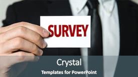  Presentation with survey - Slides having census - survey background and a ocean colored foreground