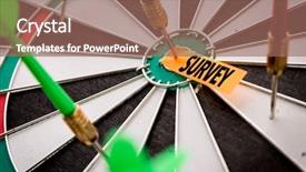  Presentation with survey - Slides consisting of census - survey background and a coral colored foreground