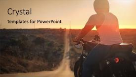  Presentation with sunset - Slide deck consisting of centaurs - heading to the sunset background and a  colored foreground