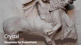 Presentation with kidnapping - PPT theme with centaurs - sculpture from the parthenon representing background and a gray colored foreground