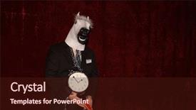  Presentation with horse head - Cool new presentation with centaurs - unidentifiable man wears a rubber backdrop and a wine colored foreground