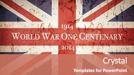  Presentation with world war one - Cool new PPT theme with centenary of world war backdrop and a coral colored foreground